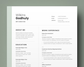 Professional Resume Template Bundle: Modern CV, Cover Letter (InDesign, Word, Canva, PPTX)