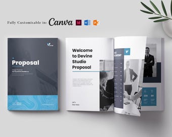 Corporate Business Proposal Template: Marketing Proposal, Client Statement, Company Profile Template, Book Layout, Project Proposal