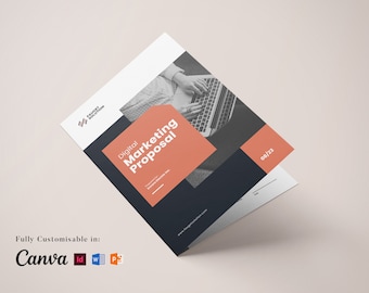 Business Proposal Template: Marketing Brochure Design (Canva, Word, InDesign, PowerPoint)