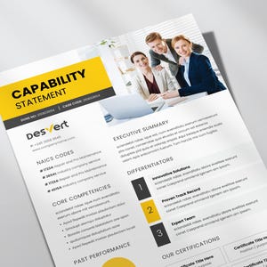 Corporate Capability Statement Template: A4, Canva, Word, Indesign - Etsy
