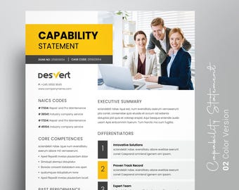 Corporate Capability Statement Template: A4, Canva, Word, InDesign