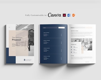 Business Proposal Template: MS Word, Canva, & InDesign (16 Pages)