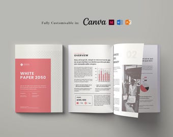 White Paper Template: Business Brochure, Canva, Word, InDesign