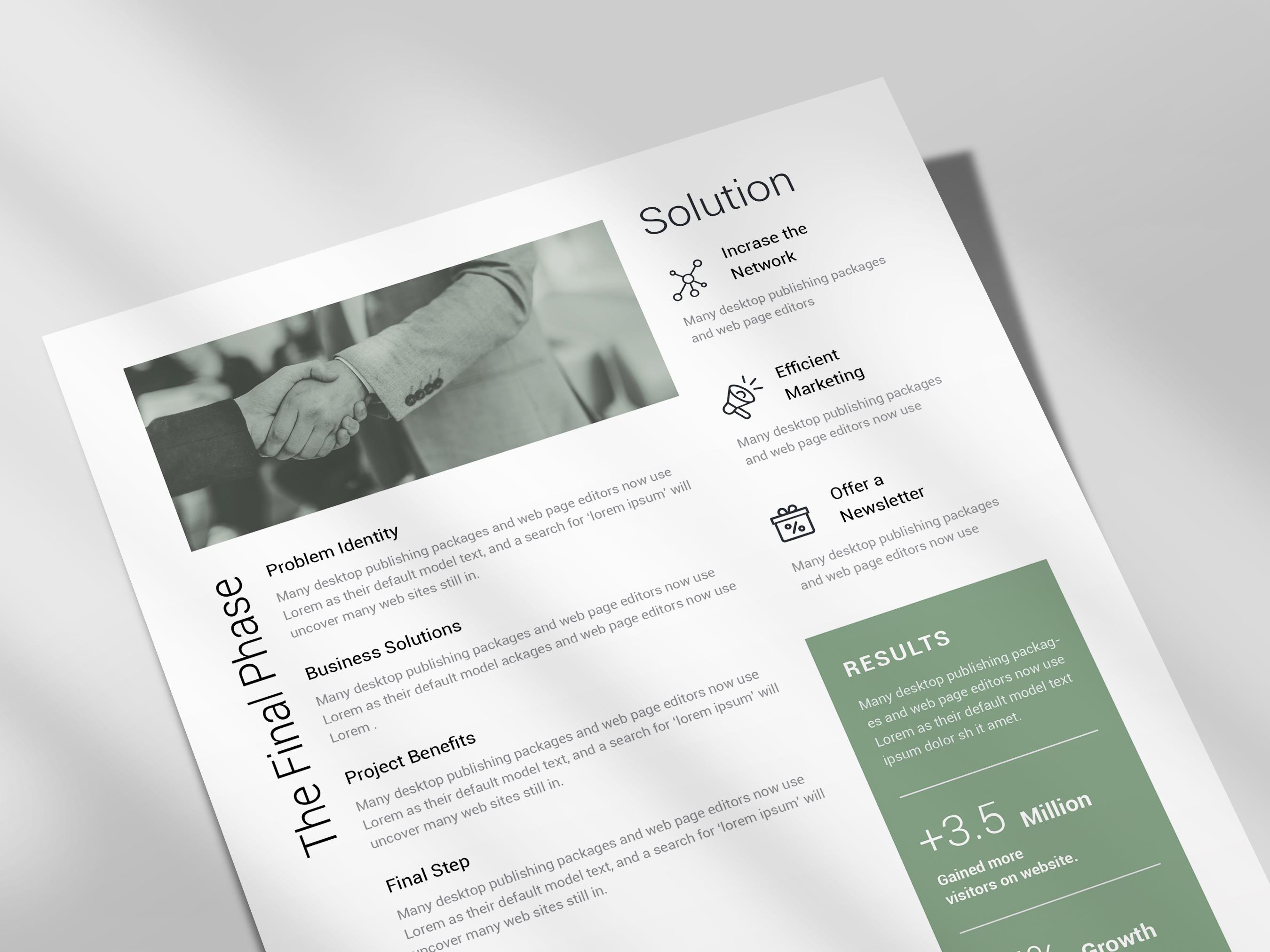 Professional Case Study Template: Corporate Flyer Design (PPT, Canva ...