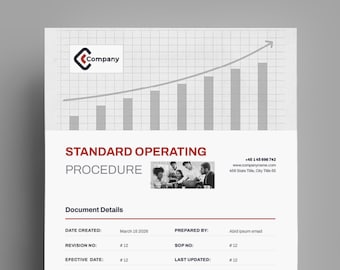 Standard Operating Procedure Template: Editable SOP Document (InDesign, Word, Canva, PPTX)