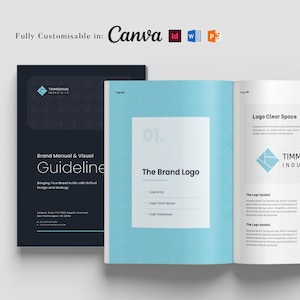 Branding template | Brand Guidelines Template | Branding kit template | Brand Manual Template | Brand Style Guide | Canva template