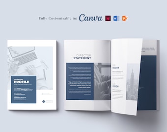 Company Profile Template: Corporate Business Handbook, Business Brochure Design (US Letter)