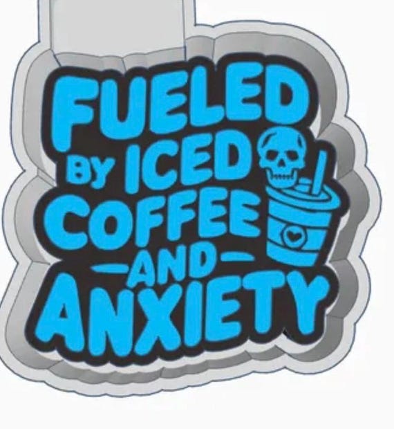 Fueled on ice coffee Car freshie mold or mold housing.