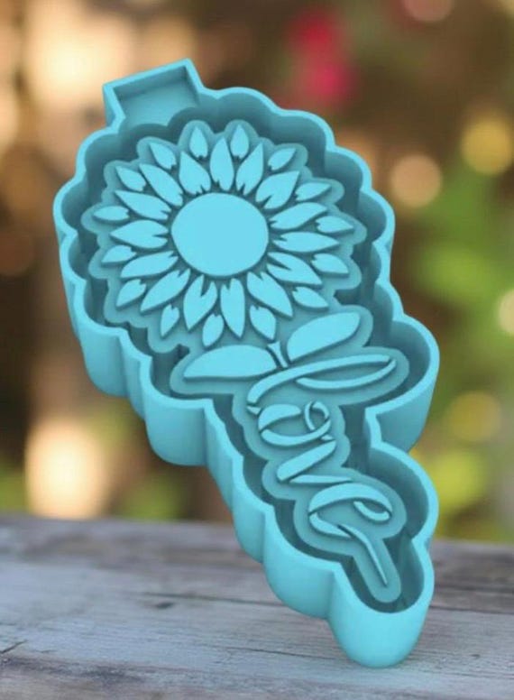 Sunflower  “Love” freshie mold or mold housing.