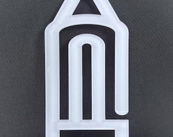 Jumbo acrylic sublimation paper clip.  sublimation on both sides.
