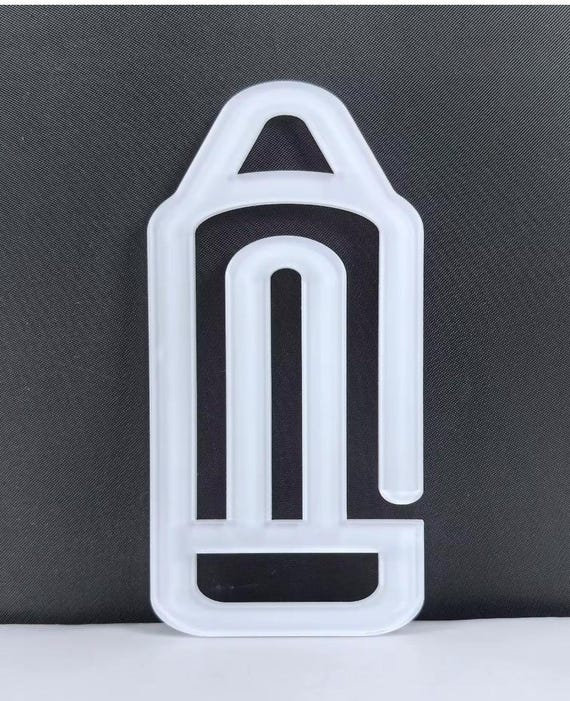 Jumbo acrylic sublimation paper clip.  sublimation on both sides.