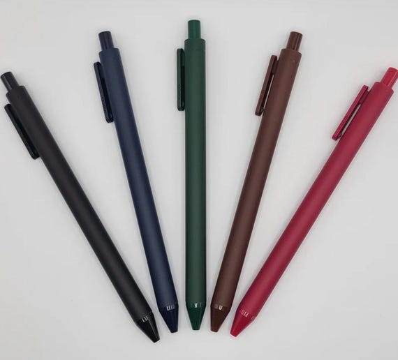 Kaco Pure Gel Ink Pens: Retro Colored Pens, 0.5mm, Set of 5