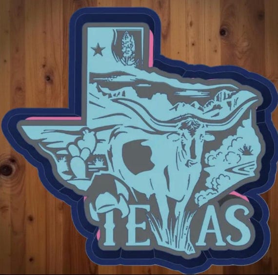 Longhorns Car freshie mold or mold housing.