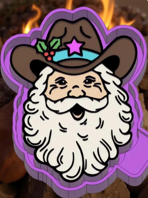 Cowboy Santa car freshie mold or mold housing.