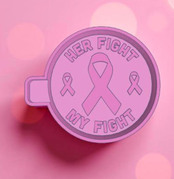 Beast  Cancer Awareness Car freshie mold or mold housing.