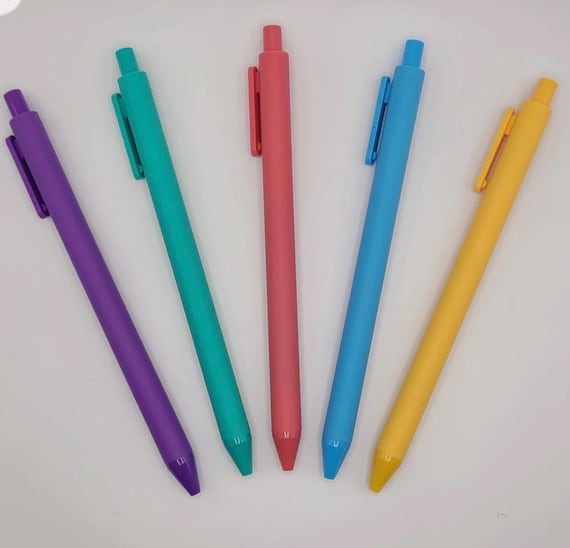 Kaco Pure Gel Ink Pen Set: Retro Colors, 0.5mm Fine Point (Set of 5)