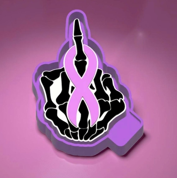 Beast  Cancer Awareness Car freshie mold or mold housing.