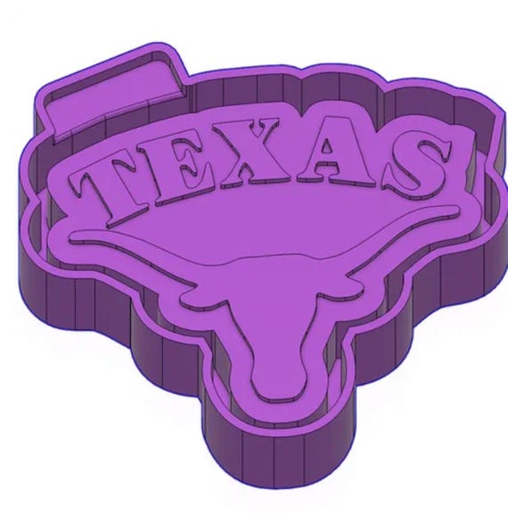 Long horns Car freshie mold or mold housing.