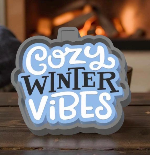 Cozy winter vibes Car freshie mold or mold housing.