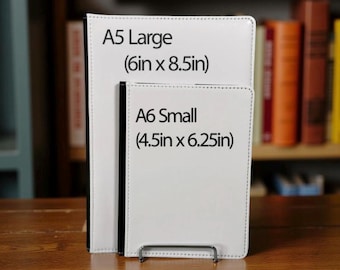 A6 Sublimation Blank Journal Cover: Reusable Notebook with Lined Pages