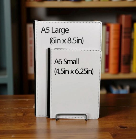A6 Sublimation Blank Journal/notebook reusable cover with lined pages.