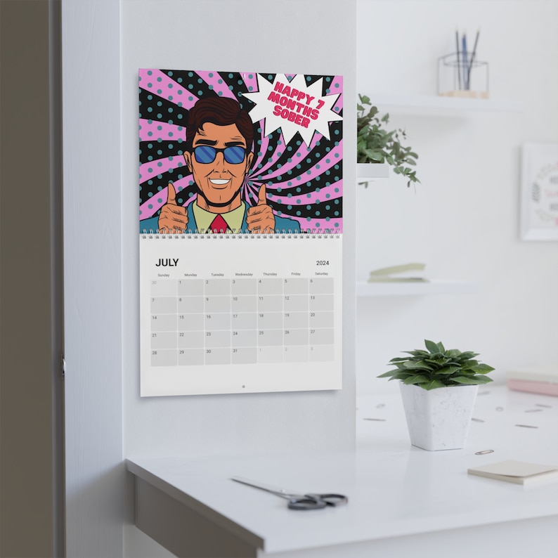 Sober Surge Sobriety Calendar 2024 Etsy UK