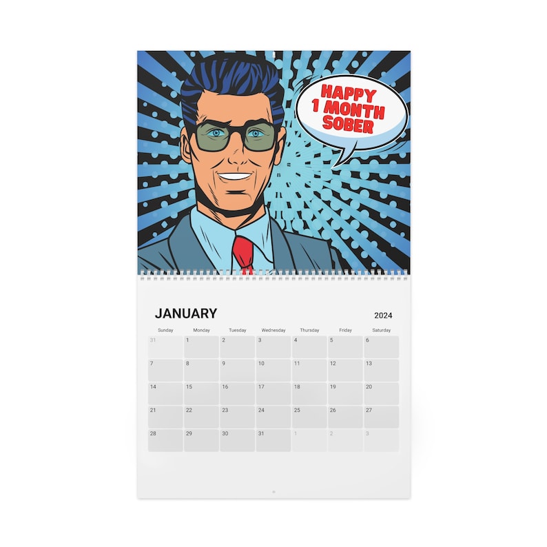 Sober Surge Sobriety Calendar 2024 Etsy UK