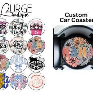 Mama Car Coasters: Neoprene Drink Coaster Set