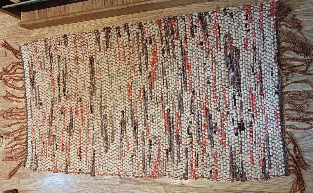 Medium Rag Design Handwoven Mid Century Modern Decor Rag Rug (smaller Version) - Etsy
