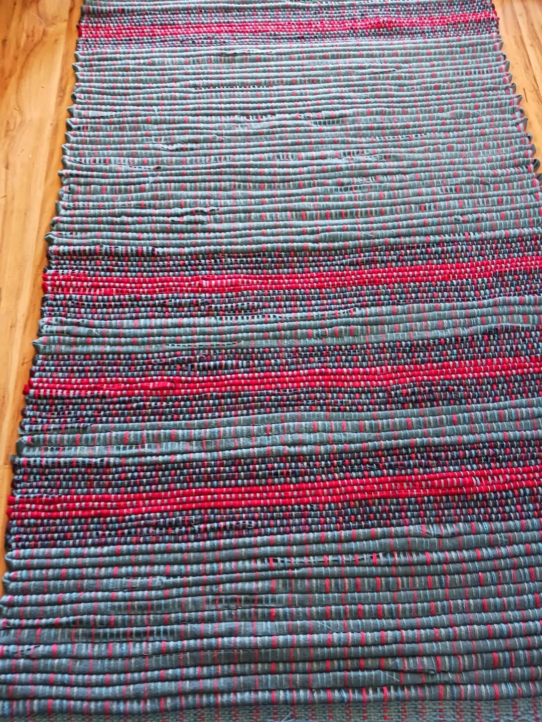 Woven Wool Rag Rug Handwoven Wool Rug From Reclaimed Wool, Some From WWII - Etsy