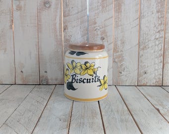 Pot à biscuits en poterie Toni Raymond, boîte à biscuits en céramique peinte à la main vintage *