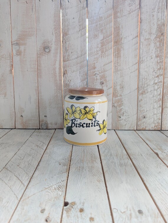 Barattolo Per Biscotti In Latta Con Coperchio | Contenitore Decorativo Stile Fattoria | 5,5 Litri Per Cucina Vintage