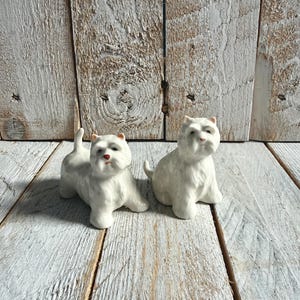 Set di saliera e pepiera vintage KYD Westie Dog; statuette in ceramica di West Highland White Terrier*