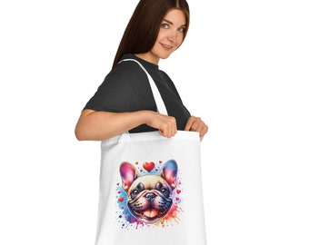 Tote Stofftasche Hund Liebhaber Geschenk niedlichen Cartoon französische Bulldogge