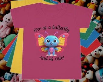 T-shirt pour enfant papillon mignon t-shirt pour bébé papillons dessin animé t-shirt pour enfants vêtements t-shirt pour tout-petits couleurs haut amant de papillon