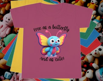 T-shirt pour enfant papillon mignon t-shirt pour bébé papillons dessin animé t-shirt pour enfants vêtements t-shirt pour tout-petits couleurs haut amant de papillon