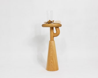 Side table, side table "Canopé" in solid oak.
