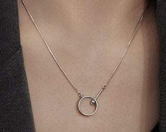 Linked Circle Necklace, eternity necklace, mother gift, gifts for mom, necklaces for women, dainty silver necklaces for women, birthday gift