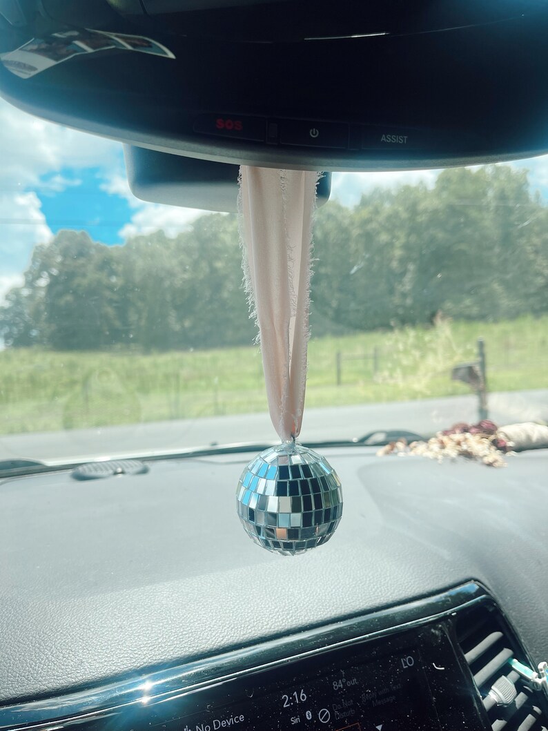 Disco Ball Car Accessory Disco Ball Car Hanger Chiffon Etsy