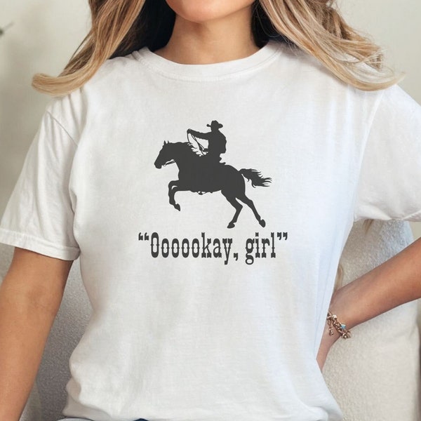 Okay Girl Unisex Arthur Morgan TShirt, Red Dead Redemption Inspired Shirt, Gaming Convention Outfit, Funny RDR2 Shirt, Comfort Colors Cowboy