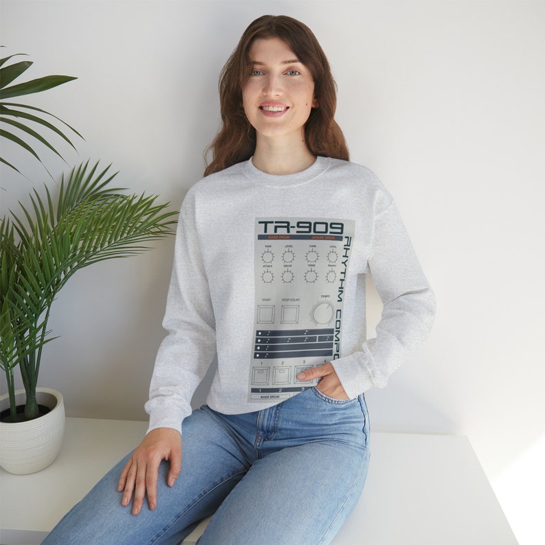 TR-909 Unisex Heavy Blend Crewneck Sweatshirt image 5