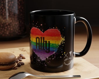 Pride Flag Ally Coffee Mug, 11oz