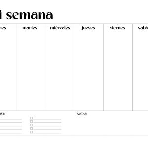 Planificador Semanal PDF para Imprimir imagen 2
