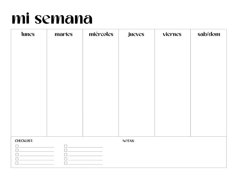 Planificador Semanal PDF para Imprimir imagen 2