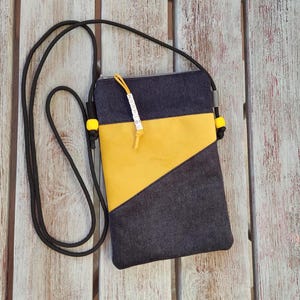 Bolso de terciopelo para móvil con cremallera, Bolso bandolera amarillo grisáceo, Bolso pequeño de tela para el hombro, Bolso de terciopelo para mujer, Bolso fino para móvil hecho a mano,