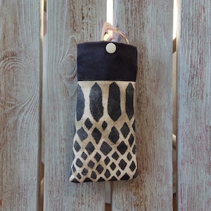 Animal print glasses case, Black fabric glasses case, Canvas glasses case, Soft glasses case with snap closure, Padded glasses pouch