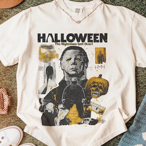Comfort Colors® Vintage Michael Myers Herz Halloween, Retro Michael Myers Shirt, 90er Jahre Horrorfilm Shirt, lustiges Horror Halloween Shirt