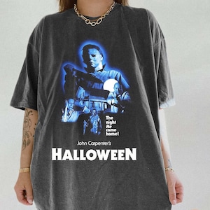 Comfort Colors® Vintage Michael Myers Herz Halloween, Retro Michael Myers Shirt, 90er Jahre Horrorfilm Shirt, lustiges Horror Halloween Shirt