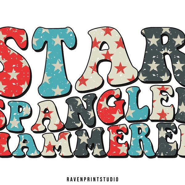 Star Spangled Hammered PNG, July 4th Sublimation, Funny july 4th png, drinking png, summer png, patriotic png design