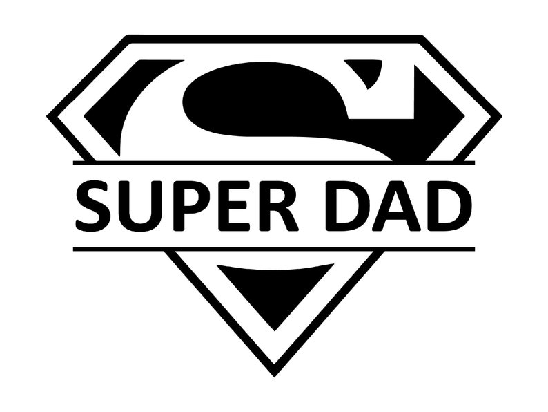 Superdad Split Name Frame Svg Father's Day Svg Dad Svg - Etsy